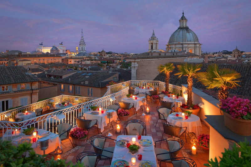L'Hotel Raphael à Rome - Meilleurs Rooftops du Monde L'Hotel Raphael à Rome - Meilleurs Rooftops du Monde