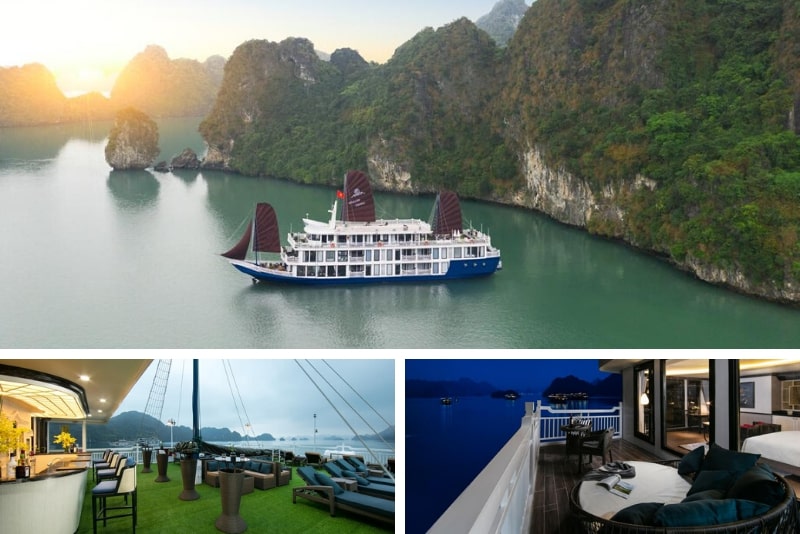 O'Gallery Lotus Cruise # 18 cruceros de lujo por la bahía de Halong