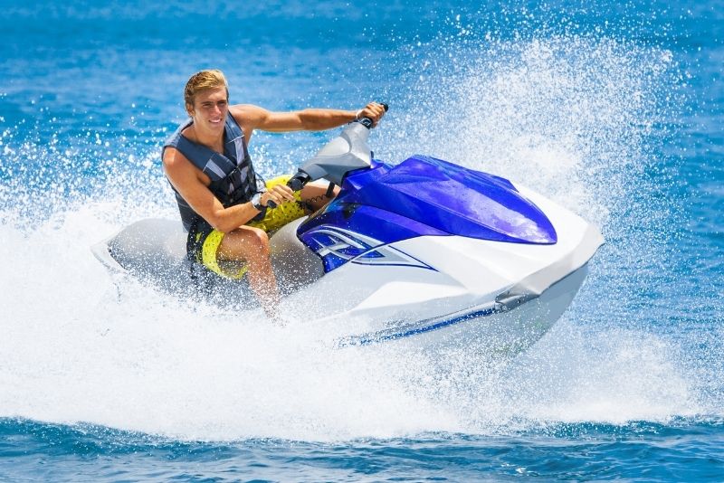 jet ski at Lake Lalla Takerkoust, Marrakech